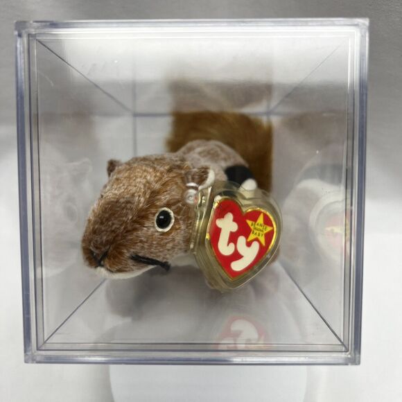 Ty Original Beanie Baby 1999 Chipper the Chipmunk MWMTs Plush In Storage Box - Picture 2 of 12